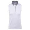 Daily Sports Kyoto Ladies Sleeveless Golf Polo Shirt White -Teepeg Store image413646869