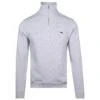 Lacoste Quarter Zip Stand Up Collar Cotton Sweatshirt Silver Chine 2 Lacoste Quarter Zip Stand Up Collar Cotton Sweatshirt Silver Chine -Teepeg Store image413667382