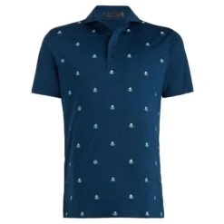 G/FORE Embroidered Skull & Tees Tech Jersey Polo Twilight