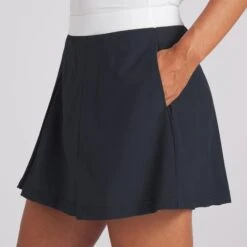 Ladies Puma Club Pleated Golf Skirt Navy/White -Teepeg Store image415464699