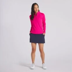 Ladies Puma You-V Solid 1/4 Zip Golf Light Mid Layer Rose 28 Ladies Puma You-V Solid 1/4 Zip Golf Light Mid Layer Rose -Teepeg Store image415467029
