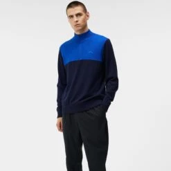 J.Lindeberg J Lindeberg Windbreaker Mens Golf Sweater Navy -Teepeg Store image420190043