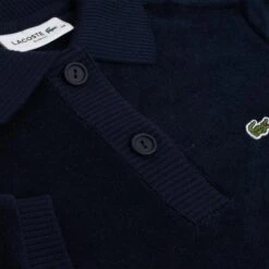 Ladies Lacoste Slim Fit Terry Towelling Polo Shirt Navy -Teepeg Store image420275009