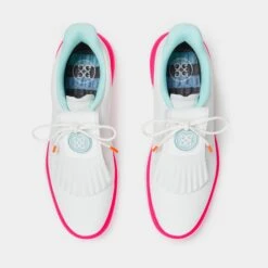 G/FORE Gallivan2r Side Stripe Kiltie Ladies Golf Shoes Snow/Multi 33 G/FORE Gallivan2r Side Stripe Kiltie Ladies Golf Shoes Snow/Multi -Teepeg Store image421324209