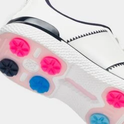 G/FORE Gallivan2r Side Stripe Kiltie Ladies Golf Shoes Snow/Twilight -Teepeg Store image421324574