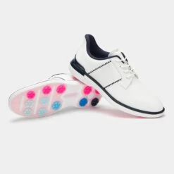 G/FORE Gallivan2r Side Stripe Kiltie Ladies Golf Shoes Snow/Twilight -Teepeg Store image421324591