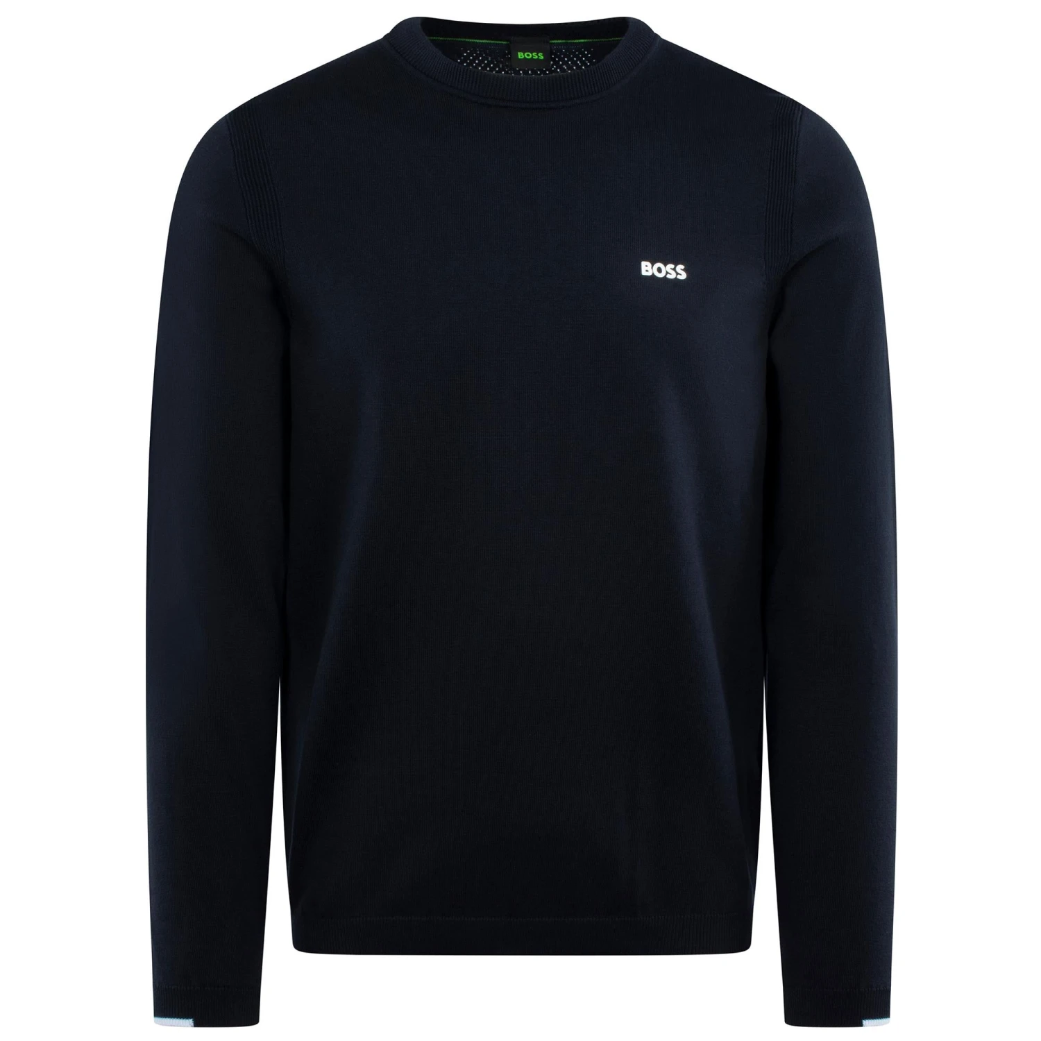 Boss Ever-X Cotton Blend Crew Neck Sweater Navy 3 Boss Ever-X Cotton Blend Crew Neck Sweater Navy