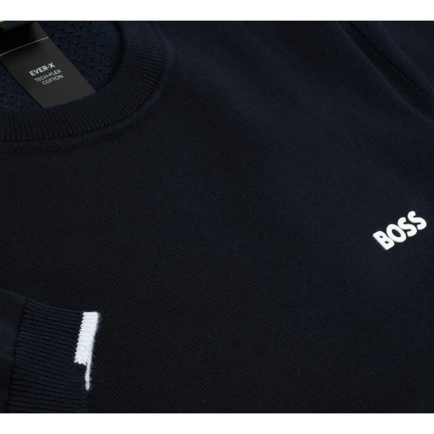 Boss Ever-X Cotton Blend Crew Neck Sweater Navy 5 Boss Ever-X Cotton Blend Crew Neck Sweater Navy - Image 3