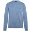 Boss Ever-X Cotton Blend Crew Neck Sweater Open Blue