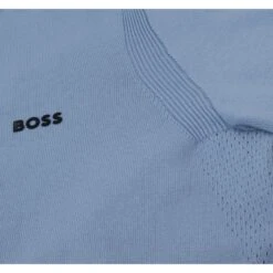 Boss Ever-X Cotton Blend Crew Neck Sweater Open Blue -Teepeg Store image423363987