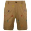 Psycho Bunny Bonham All Over Bunny Print Chino Shorts Canyon Khaki