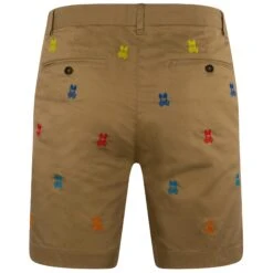 Psycho Bunny Bonham All Over Bunny Print Chino Shorts Canyon Khaki -Teepeg Store image423364773