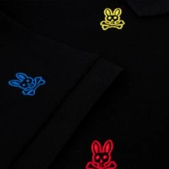 Psycho Bunny Bonham All Over Print Pique Polo Shirt Black -Teepeg Store image426233604
