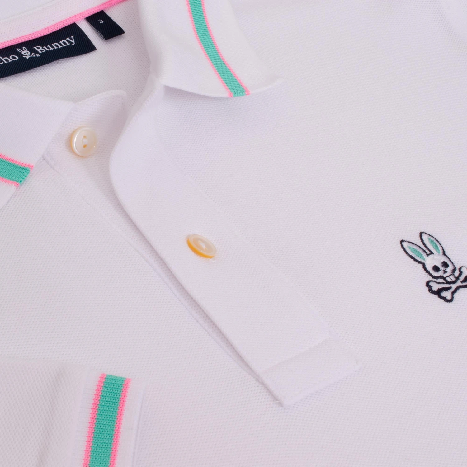 Psycho Bunny Irving Pique Polo Shirt White 16 Psycho Bunny Irving Pique Polo Shirt White - Image 14