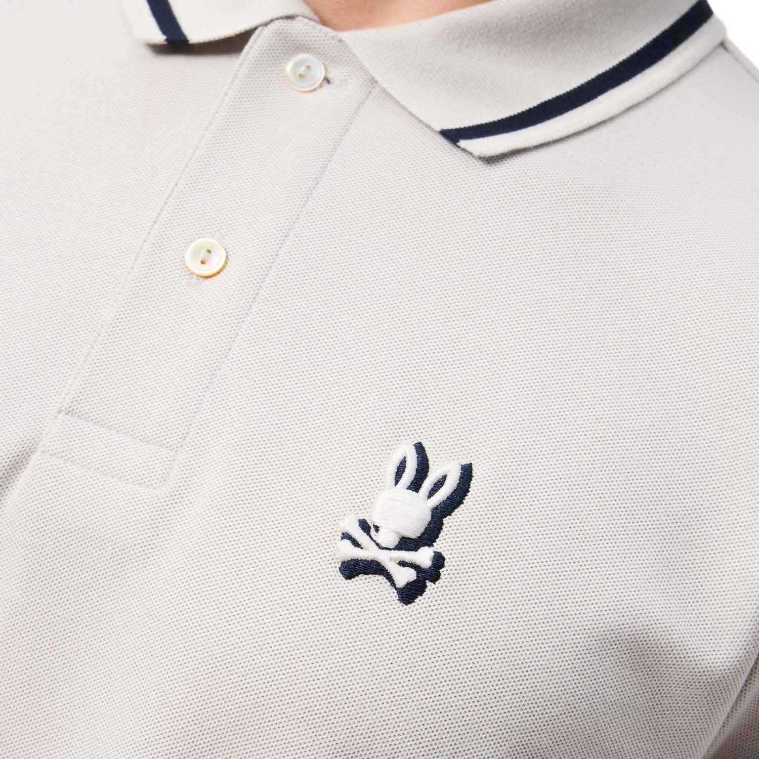 Psycho Bunny Groves Pique Polo Shirt Pearl 12 Psycho Bunny Groves Pique Polo Shirt Pearl - Image 10