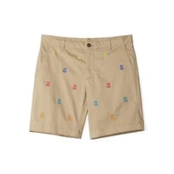Psycho Bunny Bonham All Over Bunny Print Chino Shorts Canyon Khaki -Teepeg Store image429403455