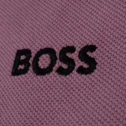 Boss Paddy Cotton Pique Mens Polo Shirt Light Purple -Teepeg Store image430242844