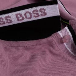 Boss Paddy Cotton Pique Mens Polo Shirt Light Purple -Teepeg Store image430242860