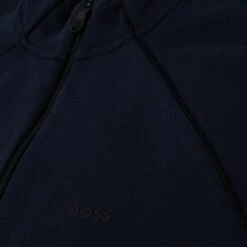Boss Sweat 1 Stretch Cotton Quarter Zip Sweatshirt Navy -Teepeg Store image430244723