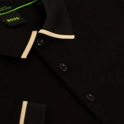 Boss Paule Cotton Slim Fit Polo Shirt Black -Teepeg Store image430246517