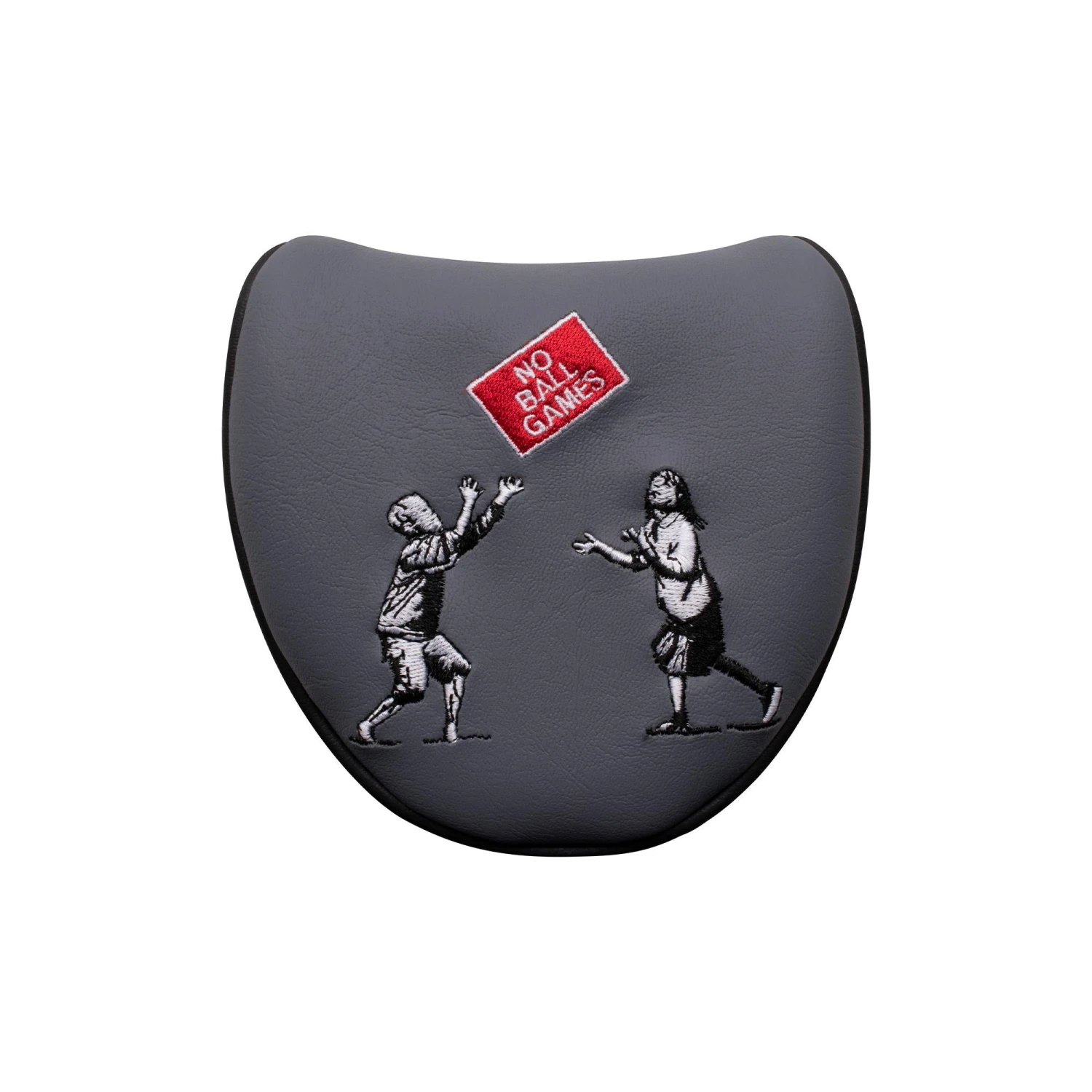 Banksy No Ball Games Mallet Putter Headcover Grey 5 Banksy No Ball Games Mallet Putter Headcover Grey - Image 3