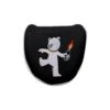 Banksy Teddy Bear Mallet Putter Headcover Black -Teepeg Store image432610856