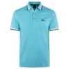 Boss Paddy Cotton Pique Mens Polo Shirt Turquoise -Teepeg Store image432988987