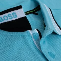 Boss Paddy Cotton Pique Mens Polo Shirt Turquoise 37 Boss Paddy Cotton Pique Mens Polo Shirt Turquoise -Teepeg Store image432989031