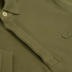 Lacoste Mens Regular Fit Paris Polo Shirt Khaki Green -Teepeg Store image432990642