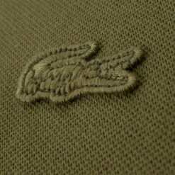 Lacoste Mens Regular Fit Paris Polo Shirt Khaki Green -Teepeg Store image432990646