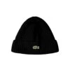 Lacoste Rib Knit Beanie Black 1 Lacoste Rib Knit Beanie Black -Teepeg Store image432990732