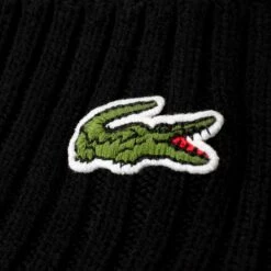 Lacoste Rib Knit Beanie Black 7 Lacoste Rib Knit Beanie Black -Teepeg Store image432990734