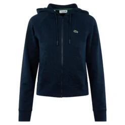 Ladies Lacoste Cotton Blend Full Zip Hooded Sweatshirt Navy 27 Ladies Lacoste Cotton Blend Full Zip Hooded Sweatshirt Navy -Teepeg Store image432992408