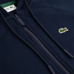 Ladies Lacoste Cotton Blend Full Zip Hooded Sweatshirt Navy 36 Ladies Lacoste Cotton Blend Full Zip Hooded Sweatshirt Navy -Teepeg Store image432992426