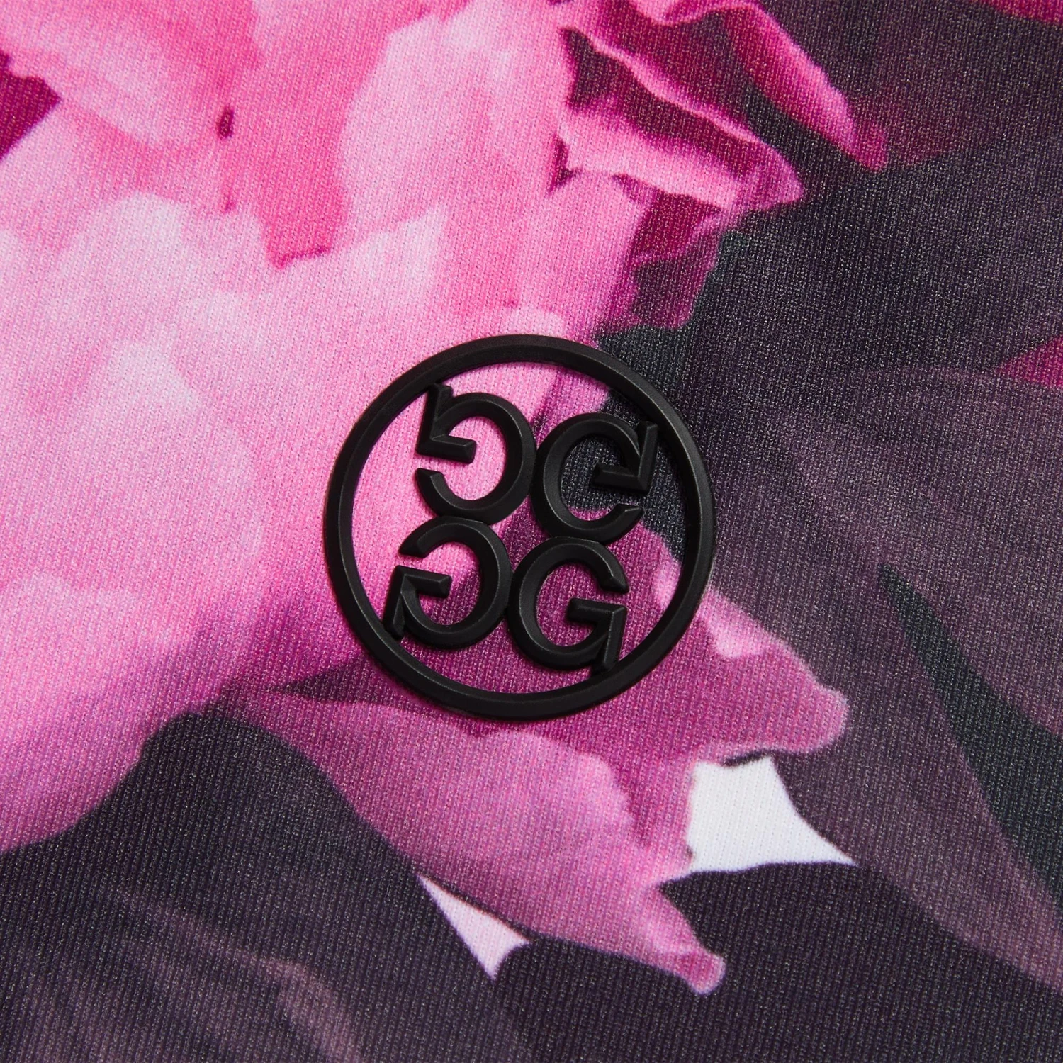 G/FORE Photo Floral Tech Jersey Mens Golf Polo Shirt Onyx 9 G/FORE Photo Floral Tech Jersey Mens Golf Polo Shirt Onyx - Image 7