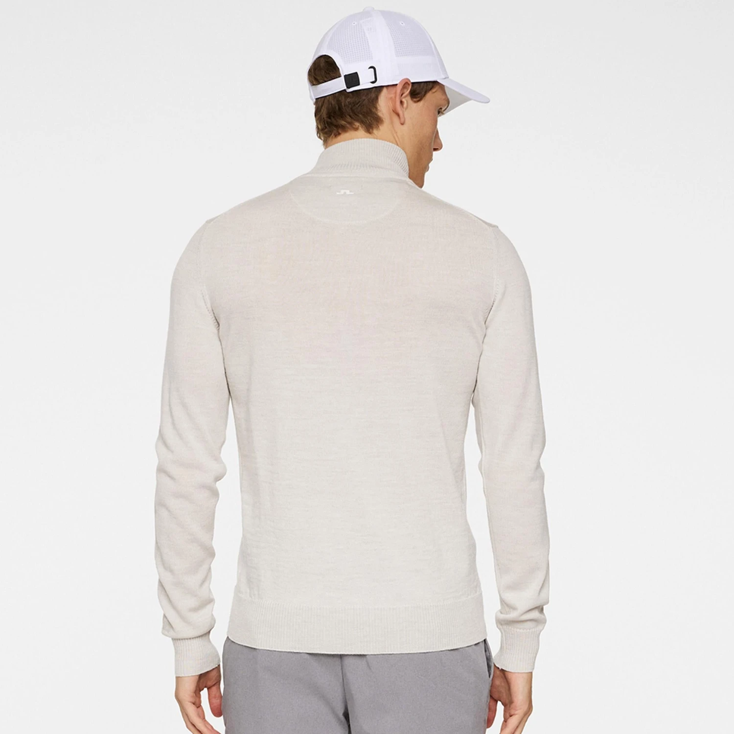 J.Lindeberg J Lindeberg Kian Tour Merino Mens Sweater Moonbeam 6 J.Lindeberg J Lindeberg Kian Tour Merino Mens Sweater Moonbeam - Image 4