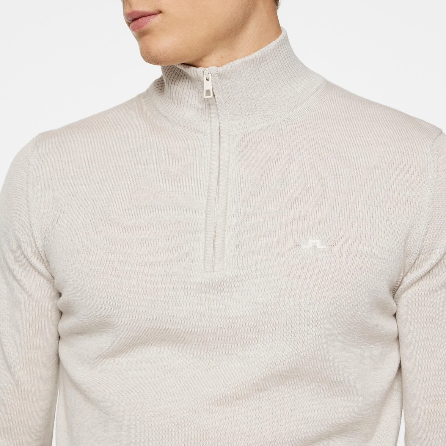 J.Lindeberg J Lindeberg Kian Tour Merino Mens Sweater Moonbeam 7 J.Lindeberg J Lindeberg Kian Tour Merino Mens Sweater Moonbeam - Image 5