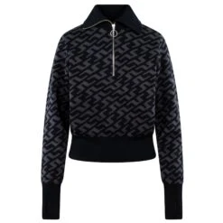 J.Lindeberg J Lindeberg Kerla Knitted Ladies Golf Sweater Bias Bridge Black