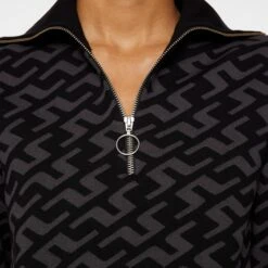 J.Lindeberg J Lindeberg Kerla Knitted Ladies Golf Sweater Bias Bridge Black -Teepeg Store image434019798