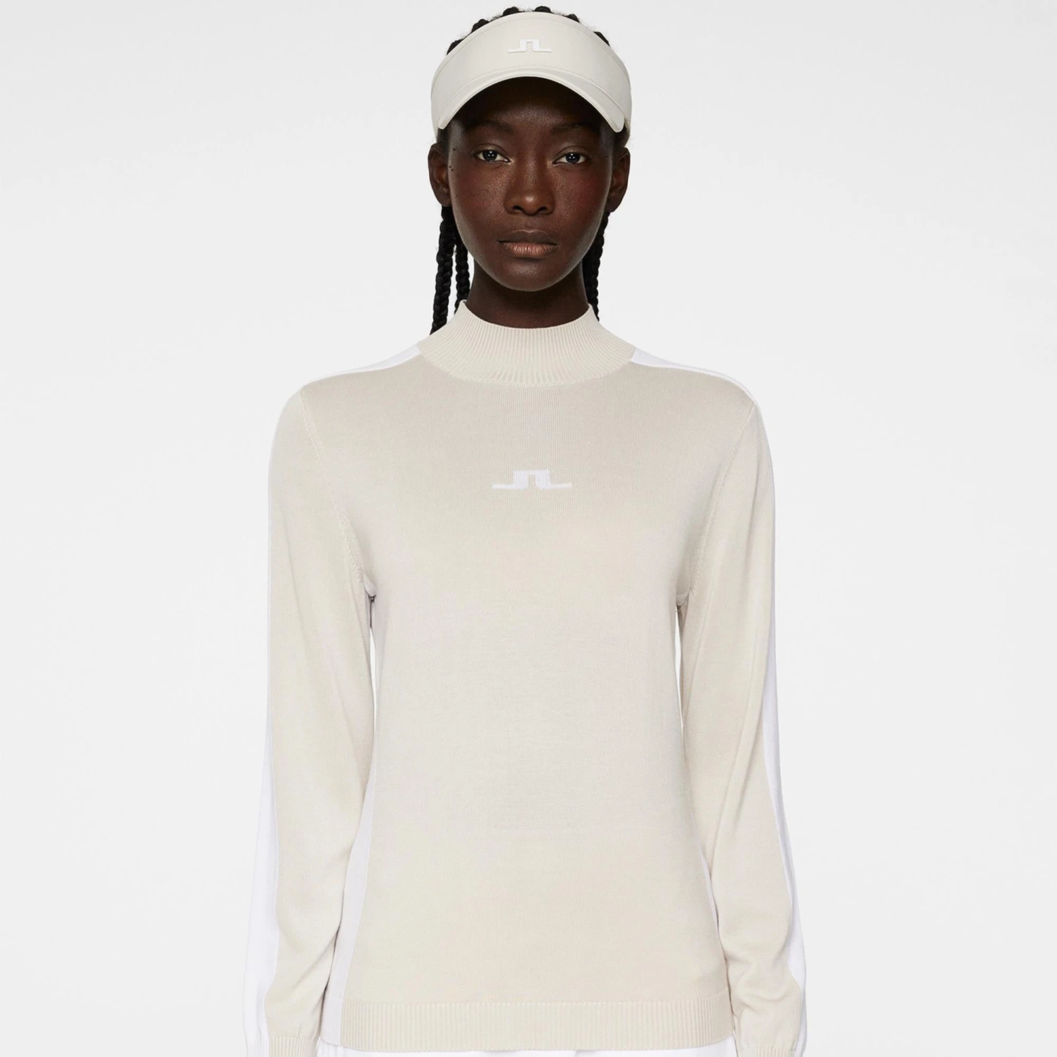 J.Lindeberg J Lindeberg Adia Knitted Ladies Golf Sweater Moonbeam 6 J.Lindeberg J Lindeberg Adia Knitted Ladies Golf Sweater Moonbeam - Image 4