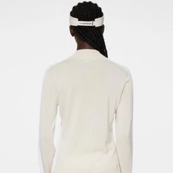 J.Lindeberg J Lindeberg Adia Knitted Ladies Golf Sweater Moonbeam 14 J.Lindeberg J Lindeberg Adia Knitted Ladies Golf Sweater Moonbeam -Teepeg Store image434021059