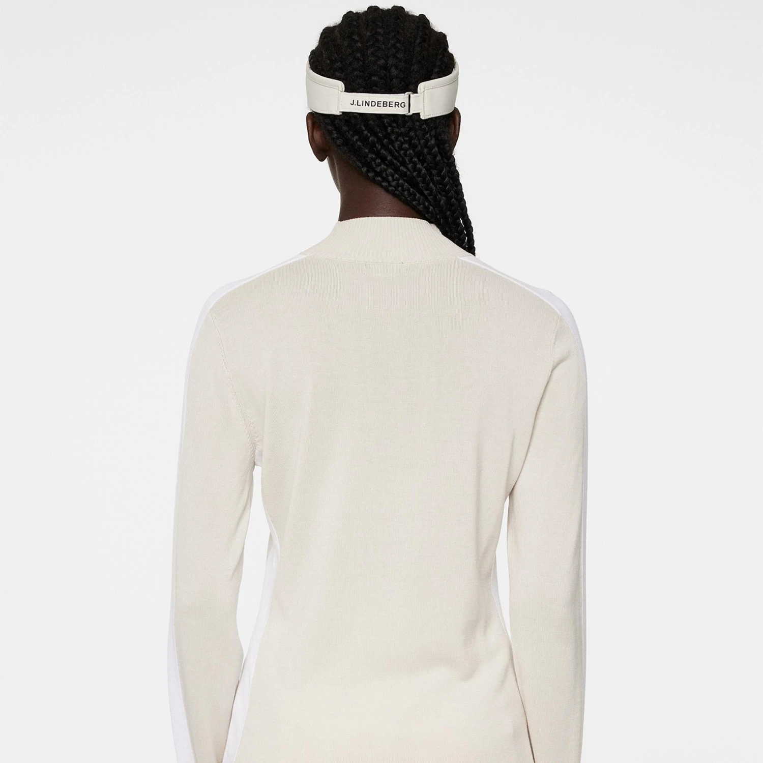 J.Lindeberg J Lindeberg Adia Knitted Ladies Golf Sweater Moonbeam 7 J.Lindeberg J Lindeberg Adia Knitted Ladies Golf Sweater Moonbeam - Image 5