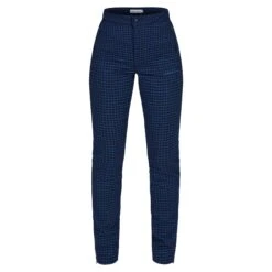 Rohnisch Jess Yarndye Ladies Golf Pants Minicheck Turkish Blue