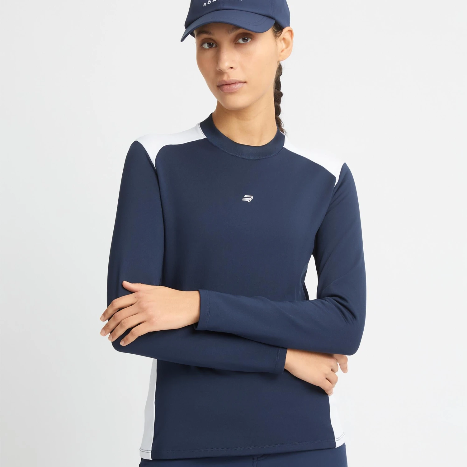 Rohnisch Eyra Ladies Thermal Golf Polo Shirt Navy 5 Rohnisch Eyra Ladies Thermal Golf Polo Shirt Navy - Image 3