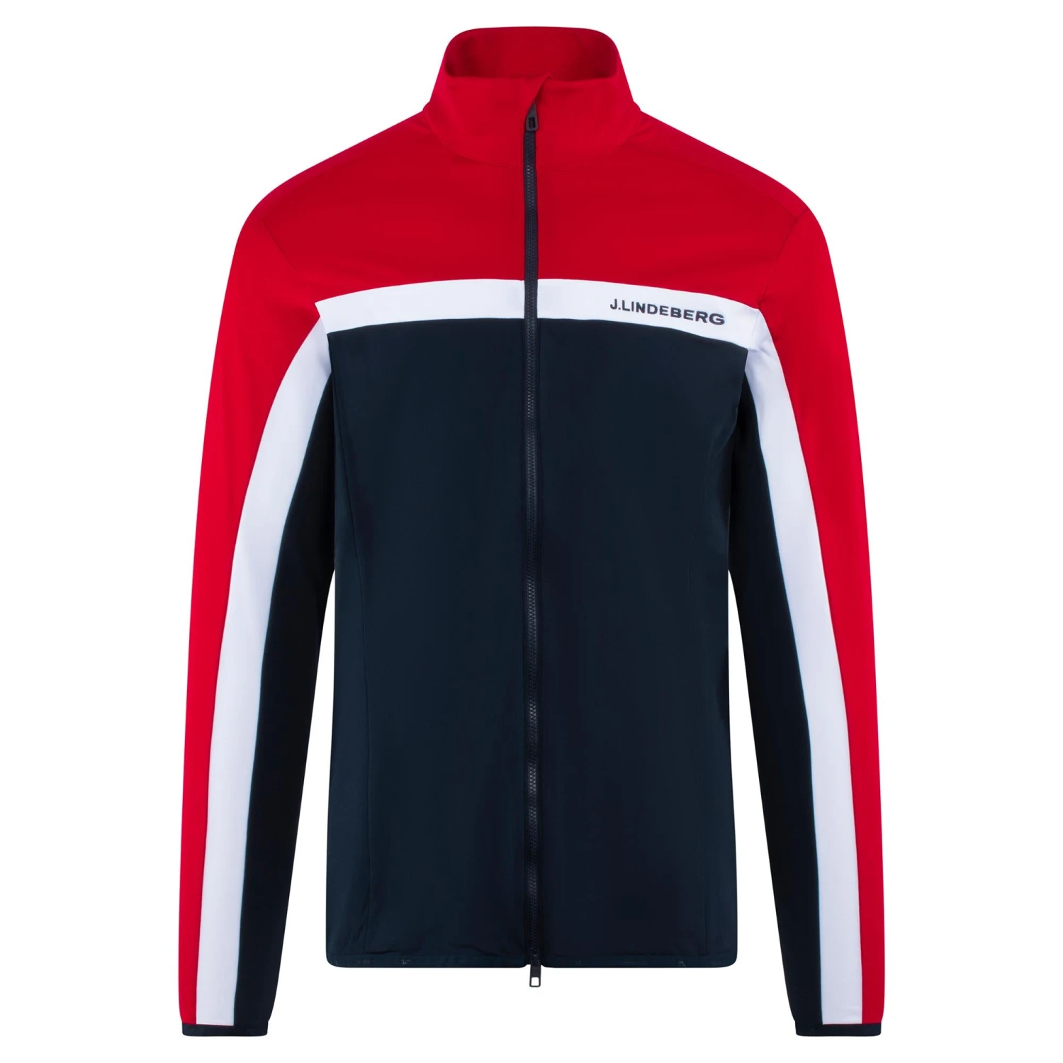 J.Lindeberg J Lindeberg Jarvis Mens Golf Mid Layer Barbados Cherry 4 J.Lindeberg J Lindeberg Jarvis Mens Golf Mid Layer Barbados Cherry - Image 2