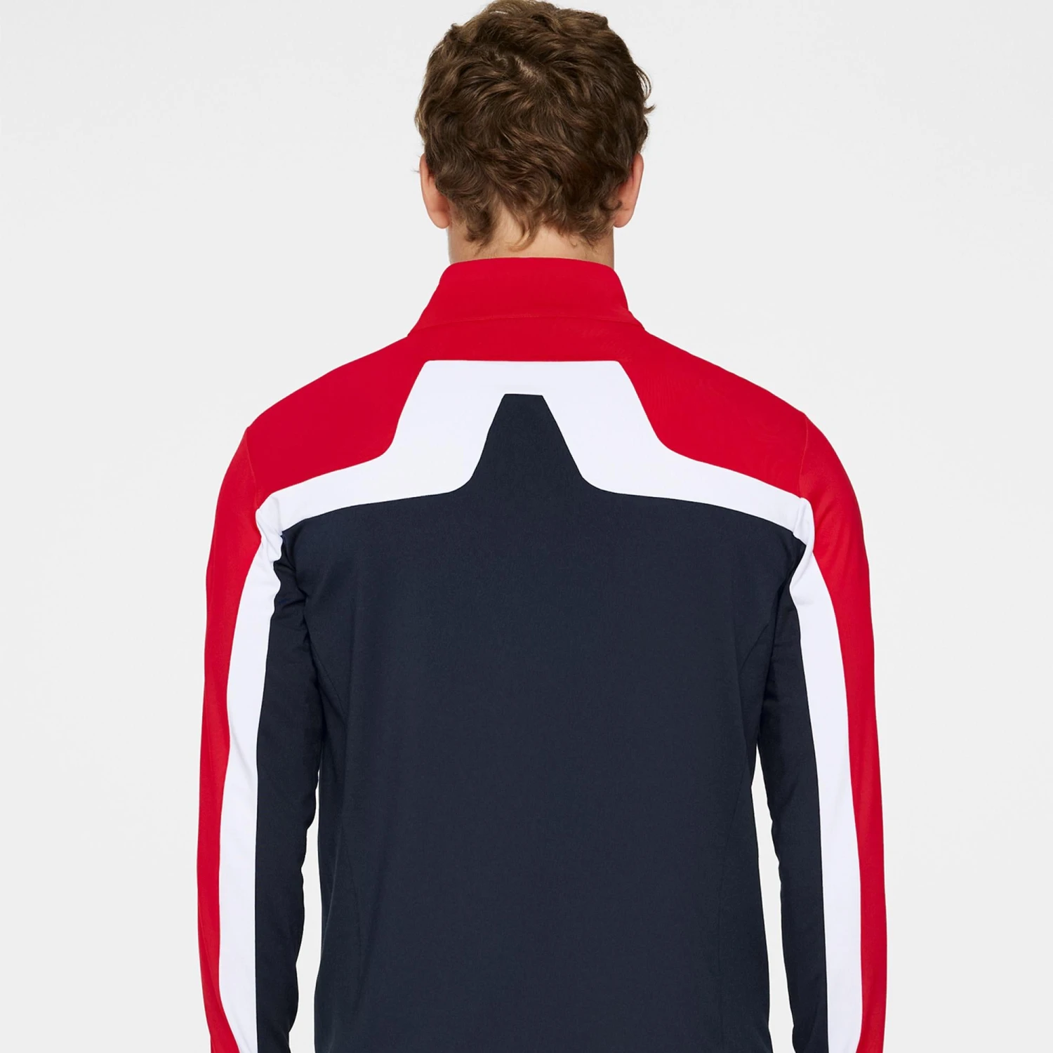 J.Lindeberg J Lindeberg Jarvis Mens Golf Mid Layer Barbados Cherry 6 J.Lindeberg J Lindeberg Jarvis Mens Golf Mid Layer Barbados Cherry - Image 4