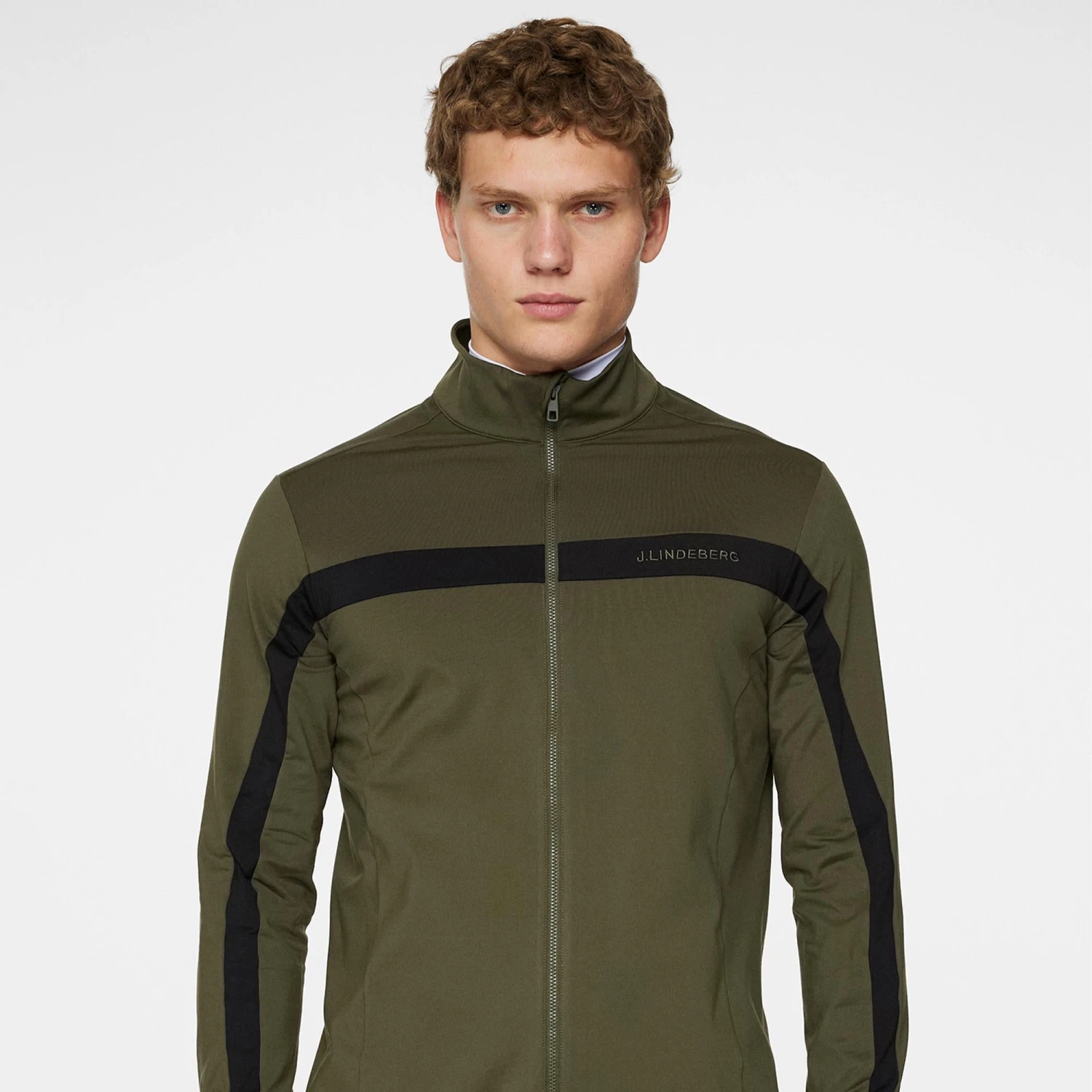 J.Lindeberg J Lindeberg Jarvis Mens Golf Mid Layer Forest Green 6 J.Lindeberg J Lindeberg Jarvis Mens Golf Mid Layer Forest Green - Image 4