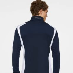J.Lindeberg J Lindeberg Lukas Quarter Zip Mens Golf Mid Layer Navy 15 J.Lindeberg J Lindeberg Lukas Quarter Zip Mens Golf Mid Layer Navy -Teepeg Store image435897918