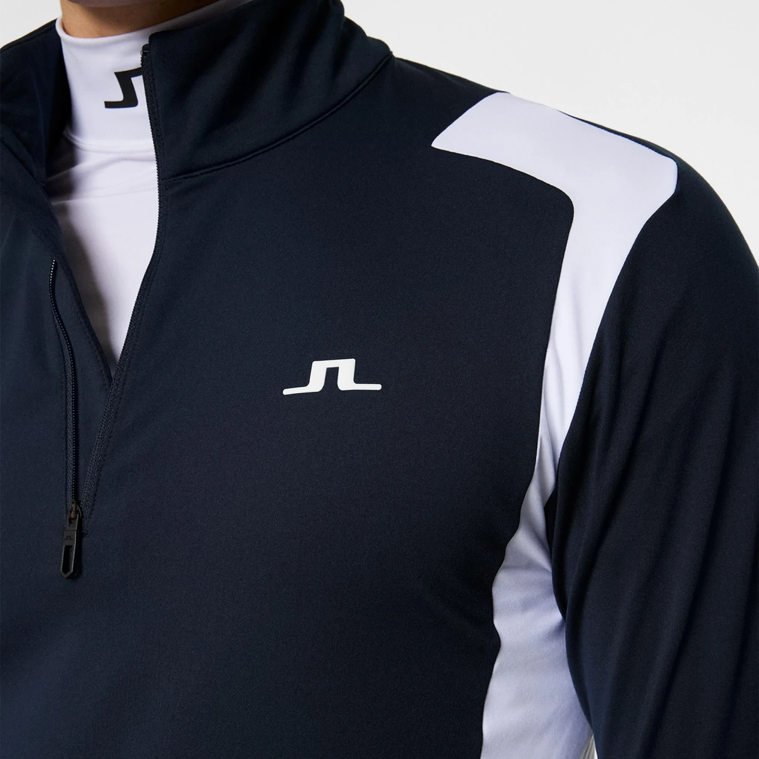 J.Lindeberg J Lindeberg Lukas Quarter Zip Mens Golf Mid Layer Navy 9 J.Lindeberg J Lindeberg Lukas Quarter Zip Mens Golf Mid Layer Navy - Image 7