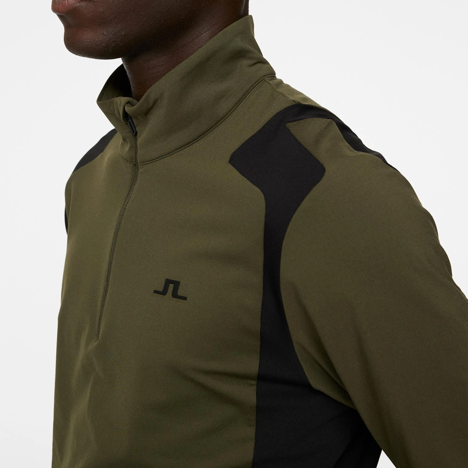 J.Lindeberg J Lindeberg Lukas Quarter Zip Mens Golf Mid Layer Forest Green 8 J.Lindeberg J Lindeberg Lukas Quarter Zip Mens Golf Mid Layer Forest Green - Image 6